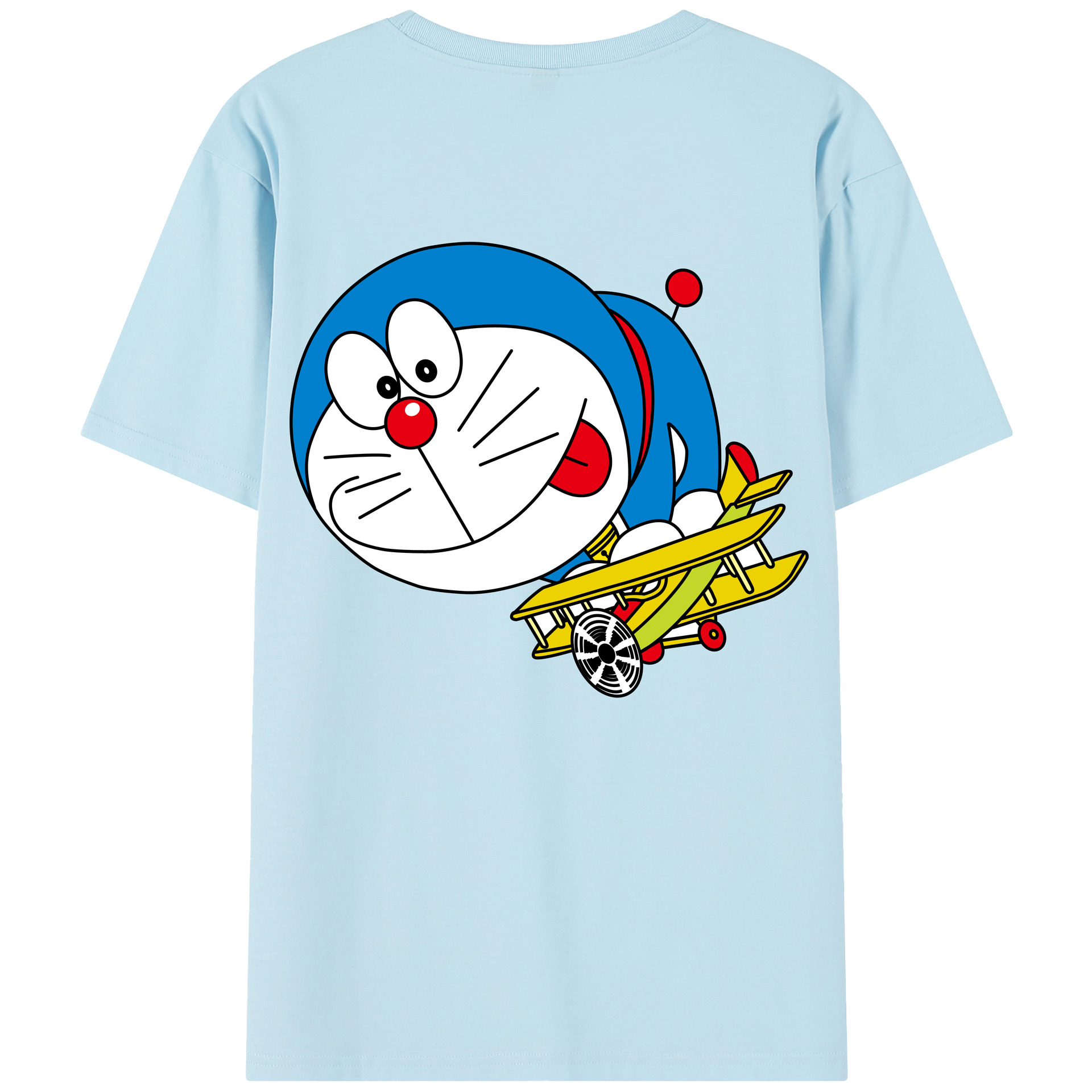 （画像用） ドラえもん Doraemon 綿100％半袖Tシャツ（背面プリント）